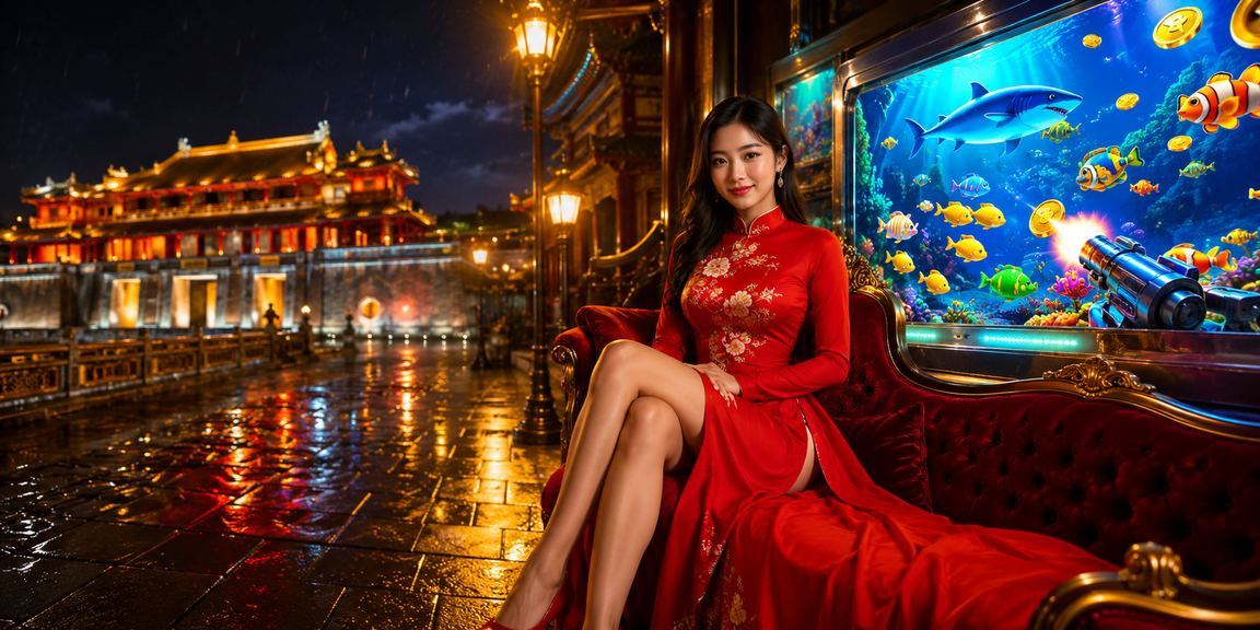 Người dùng tại Huế mặc áo dài thưởng thức trò chơi bắn cá trực tuyến