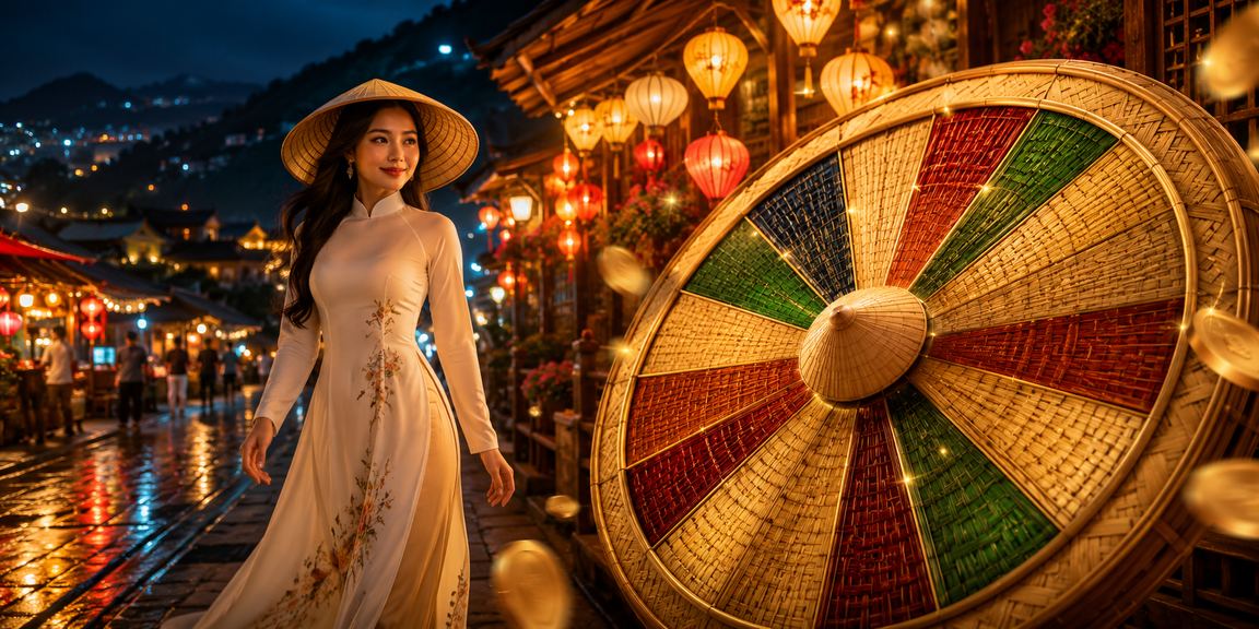 Hoạt động rút thăm may mắn trong không khí lễ hội tại Sa Pa với trang phục truyền thống